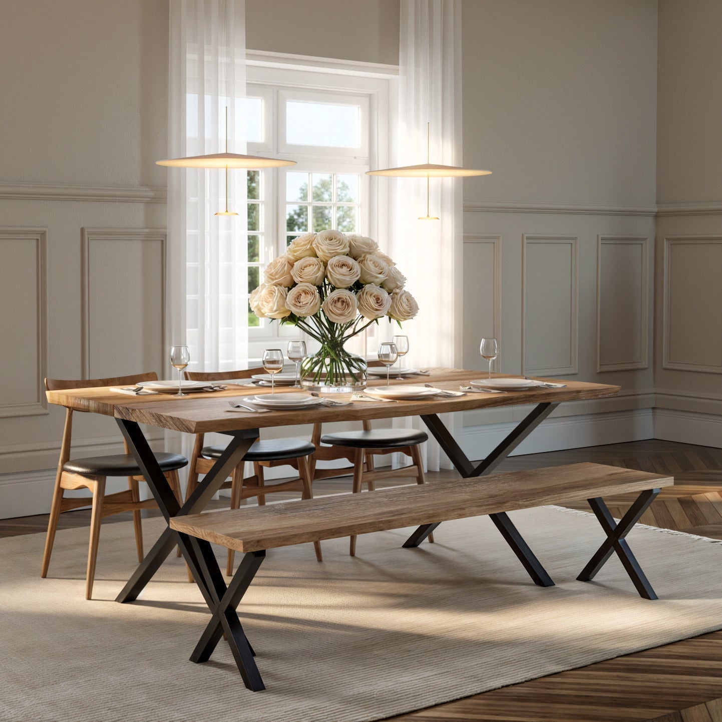 SIENNA | Extendable Dining Table - Natural Walnut