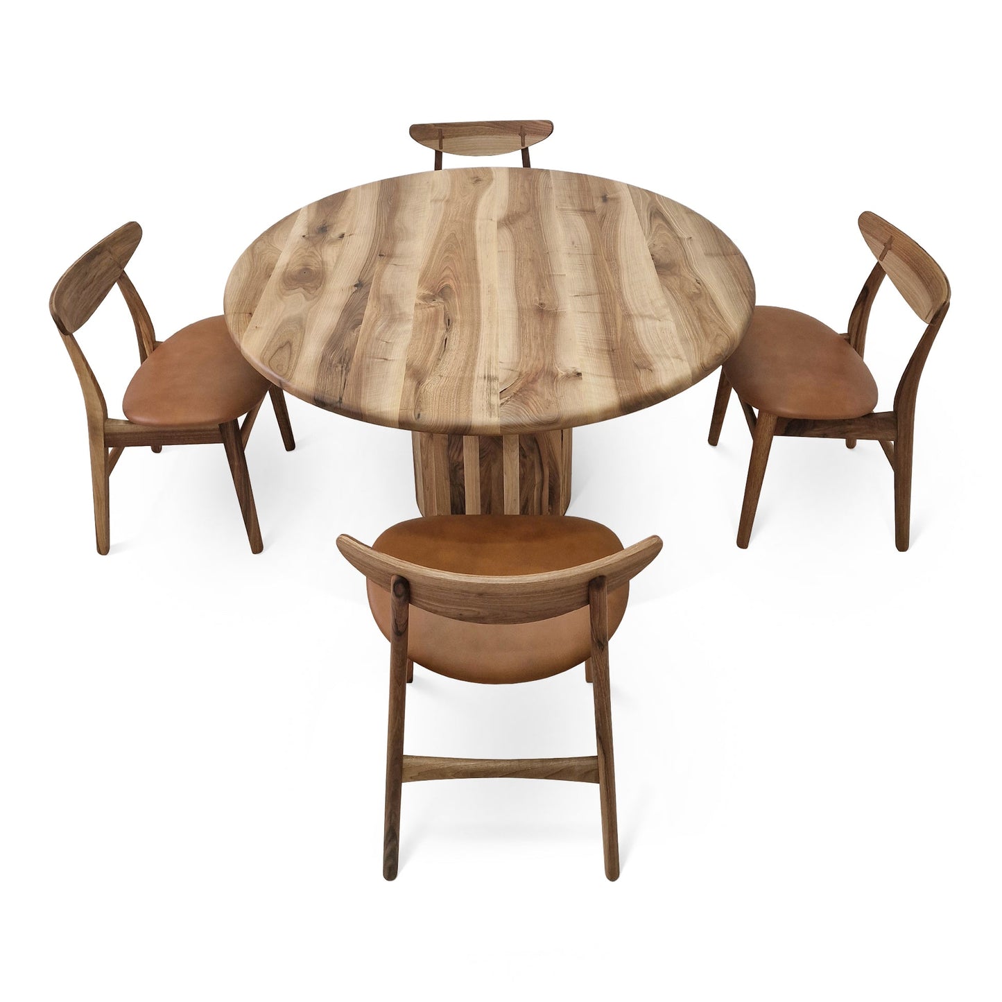 FREYA | Extendable Round Dining Table – Natural Walnut