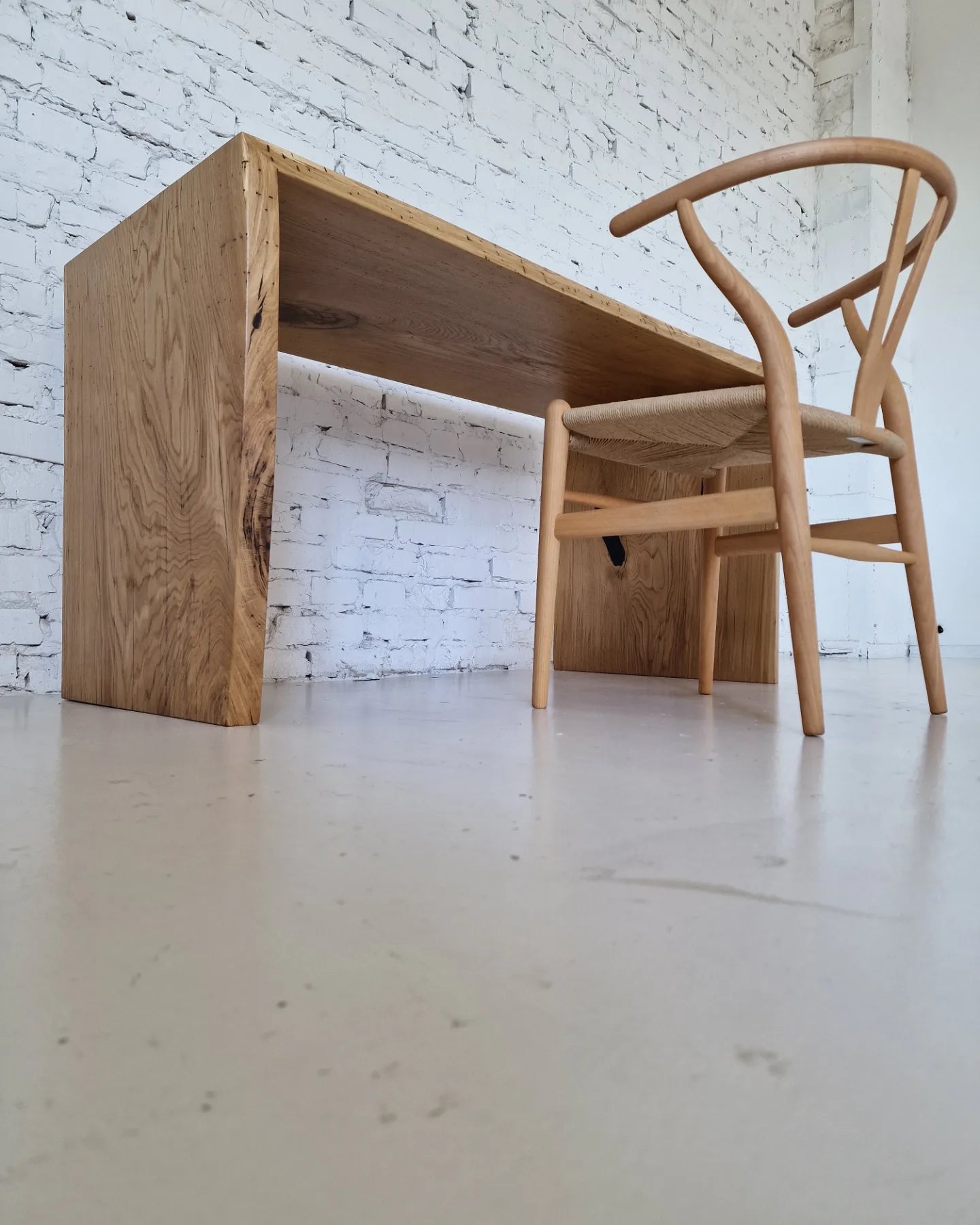 Desk from single slab