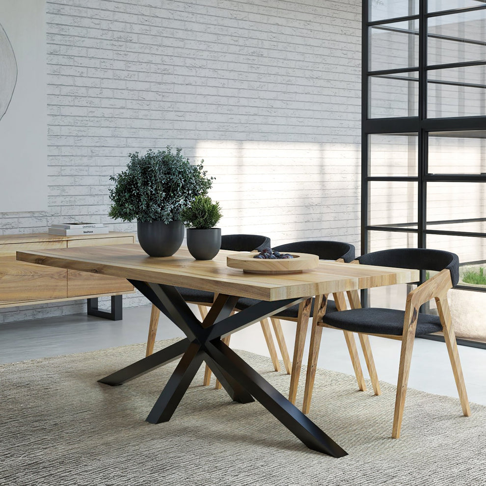 LUNA | Uitschuifbare Eettafel – Natuurlijk Notenhout