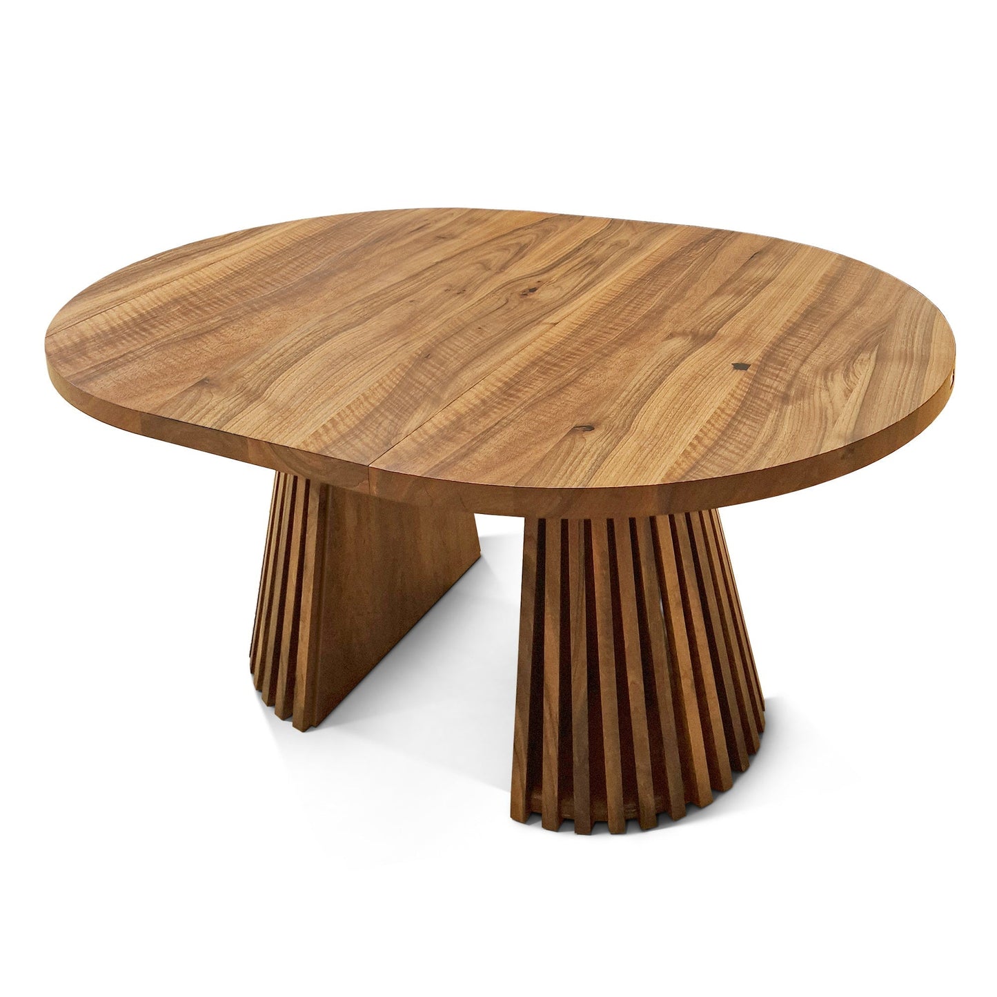 LIA | Ausziehbarer Runder Esstisch – Walnuss Teak