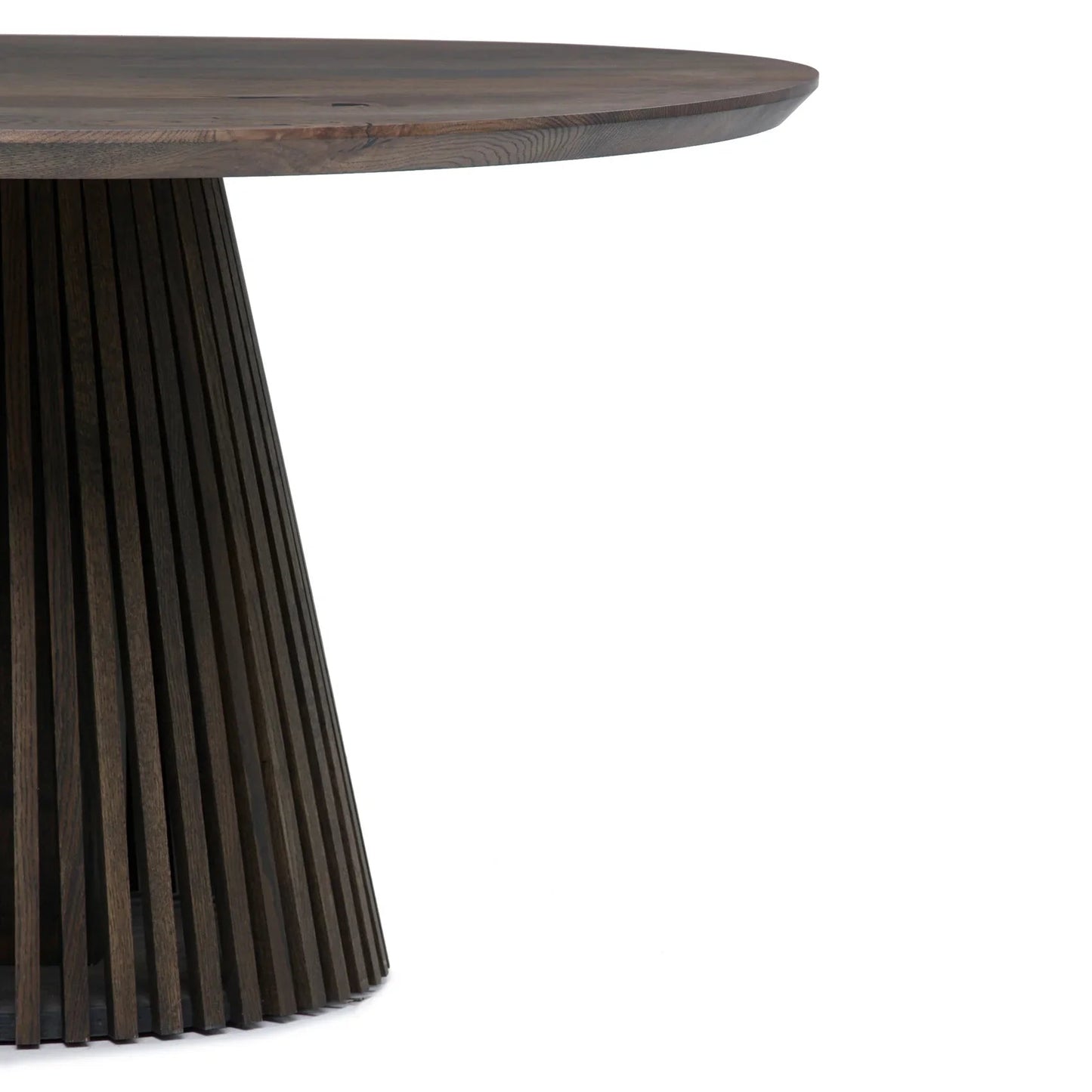 LIA | Ausziehbarer Runder Esstisch – Eiche Charcoal