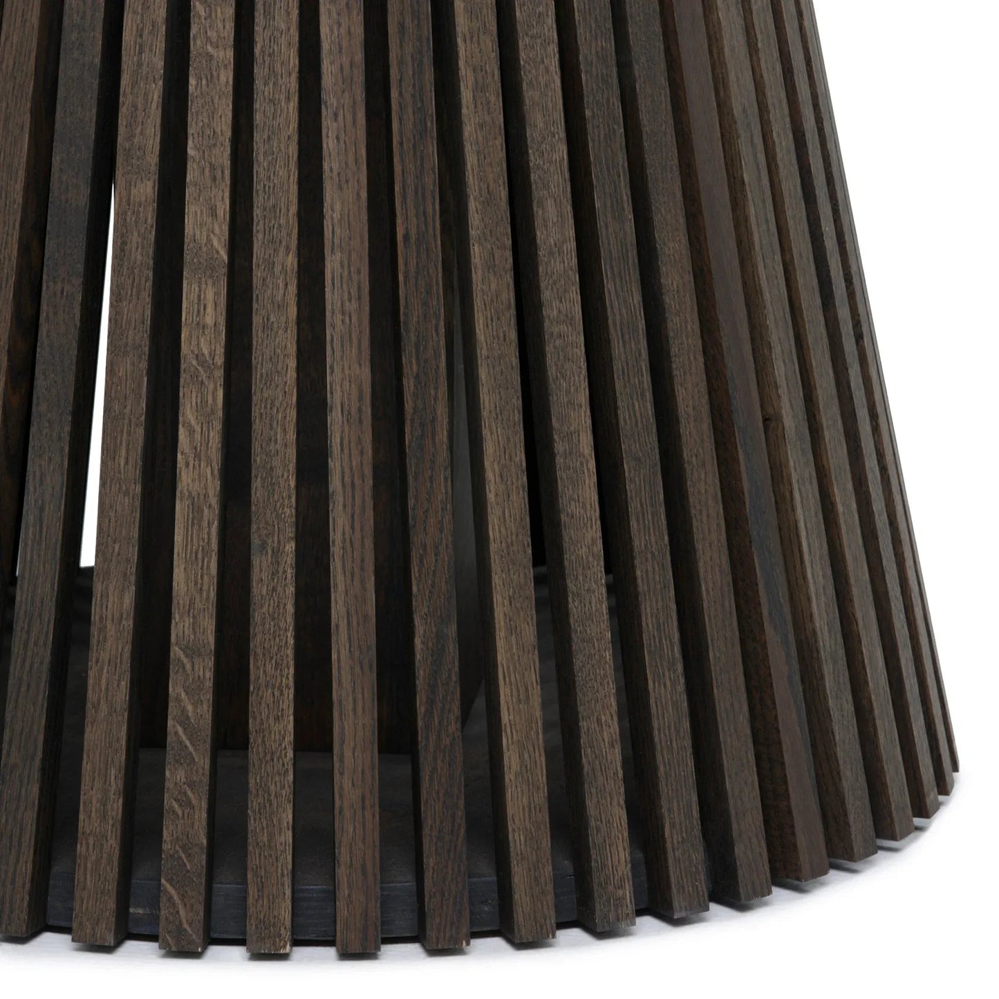 LIA | Extendable Round Dining Table – Charcoal Oak