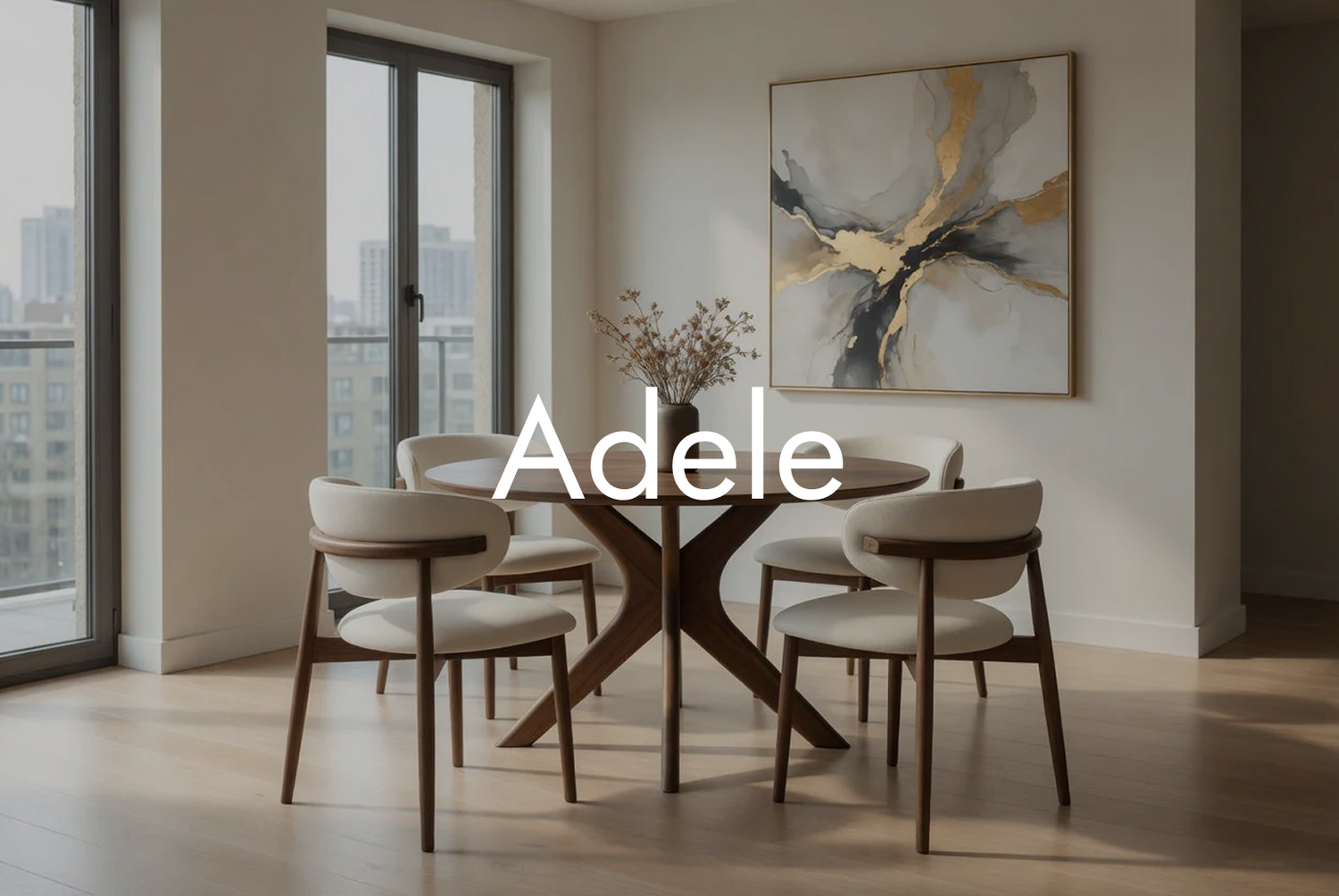 Adele Collection – Sculptural Elegance in Solid Wood
