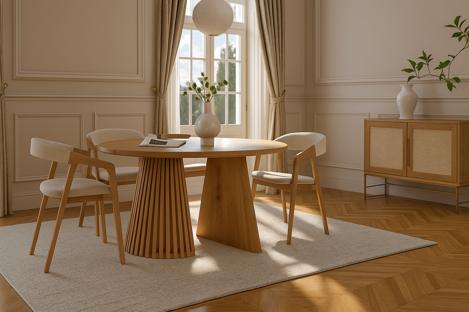 Lia Collection – Solid Oak & Walnut Elegance