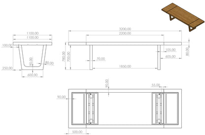 OLIVIA | Mesa de comedor extensible – Roble blanco