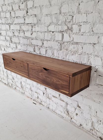 Wooden dresser on mounts
