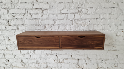 Wooden dresser on mounts