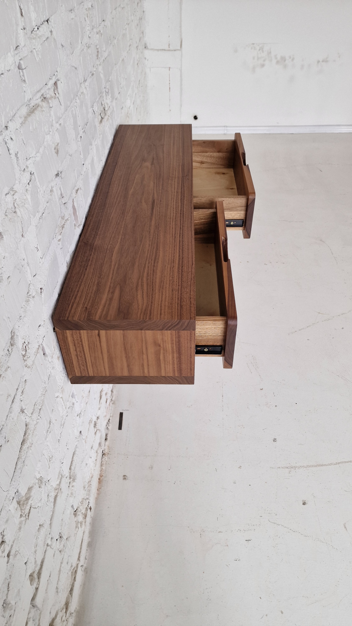 Wooden dresser on mounts