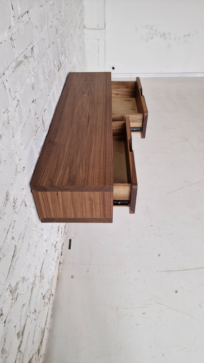 Wooden dresser on mounts