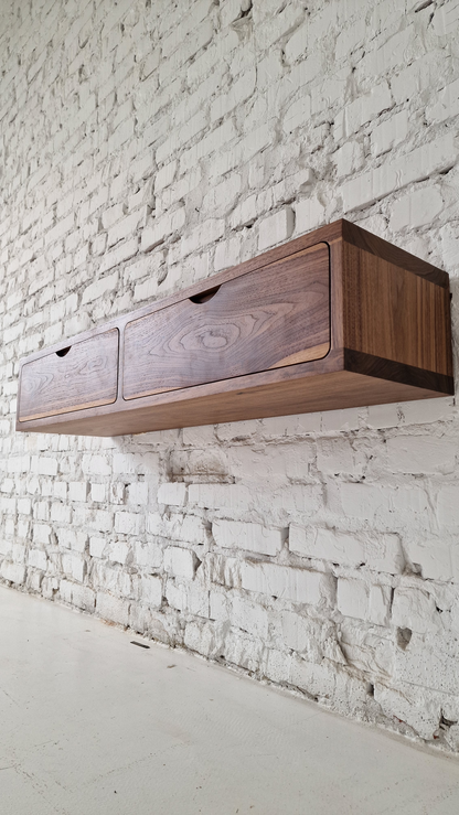 Wooden dresser on mounts