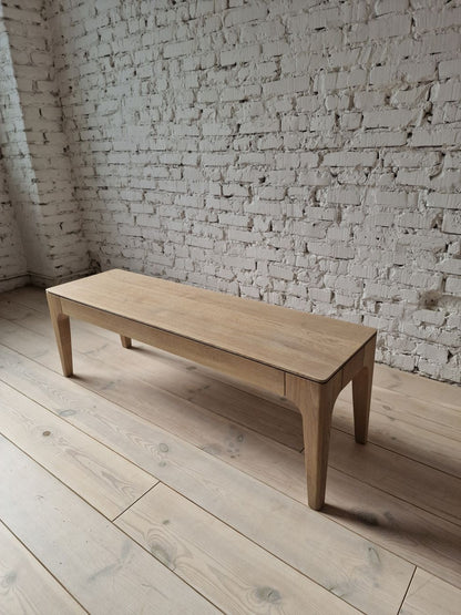 OXFORD | Eetbank in massief eiken of walnoot