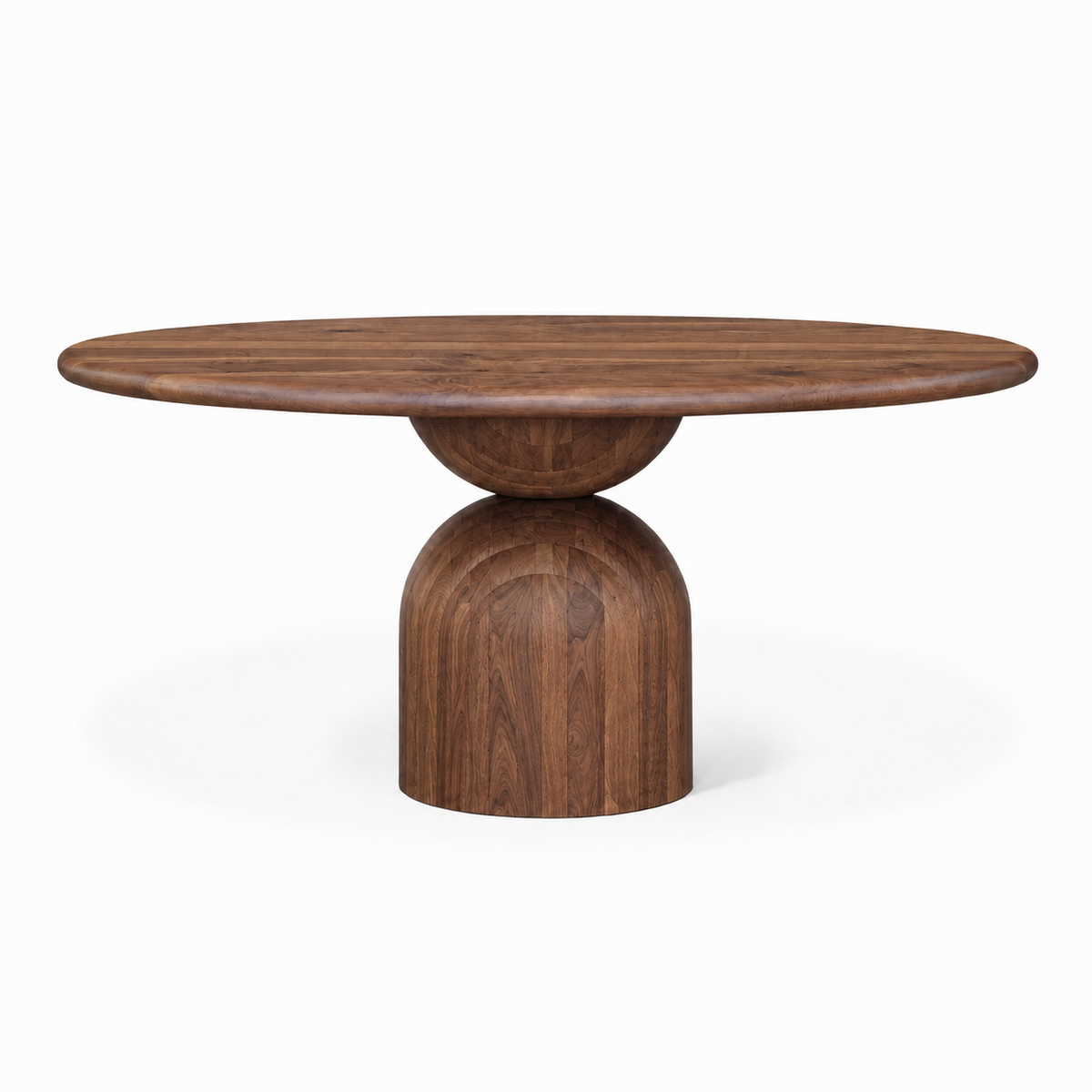 FREYA | Extendable Round Dining Table – Chocolate Walnut