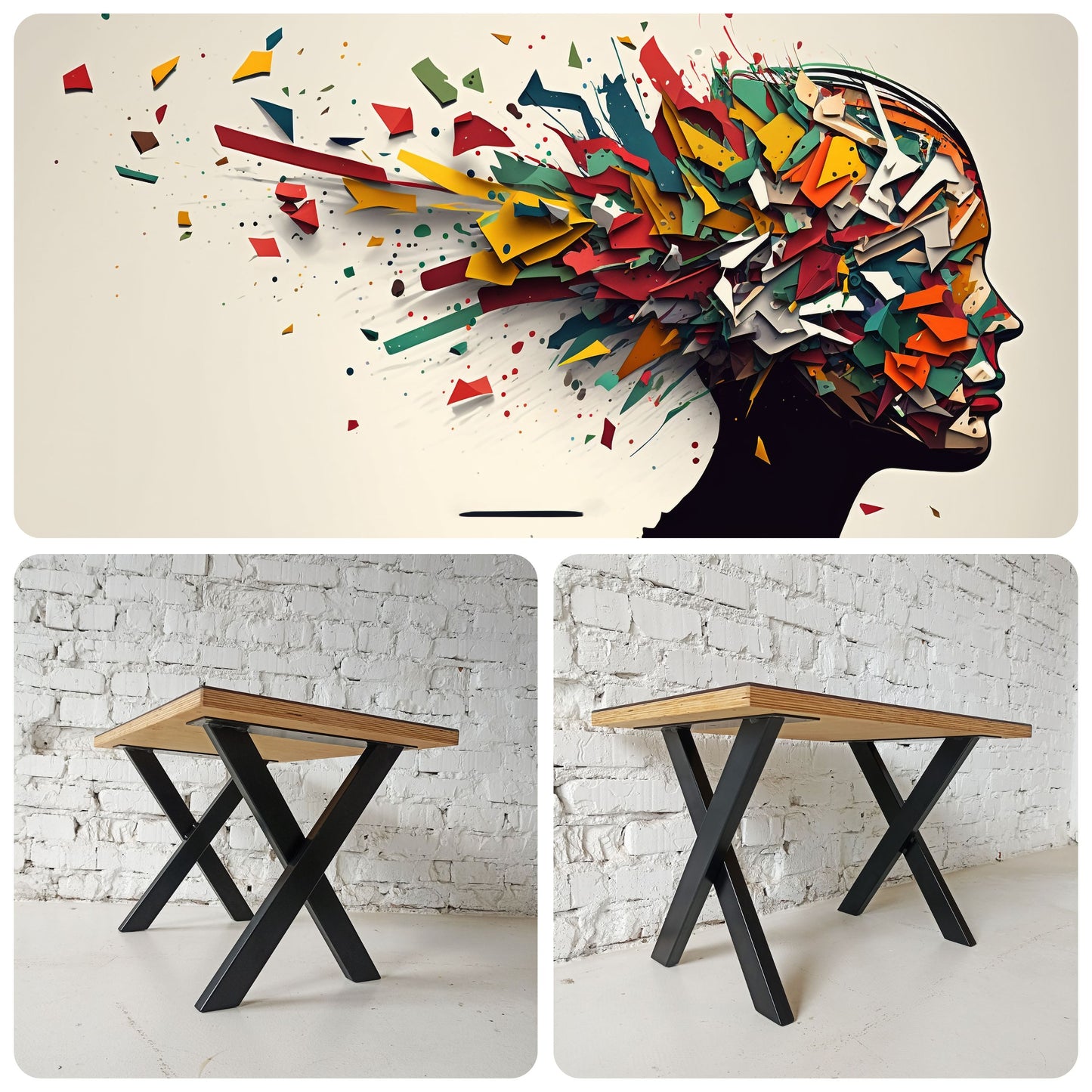 GRAPHICA | Shattered Profile – Rectangular Coffee Table