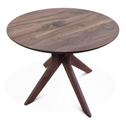 ADELE | Extendable Round Dining Table – Solid Walnut