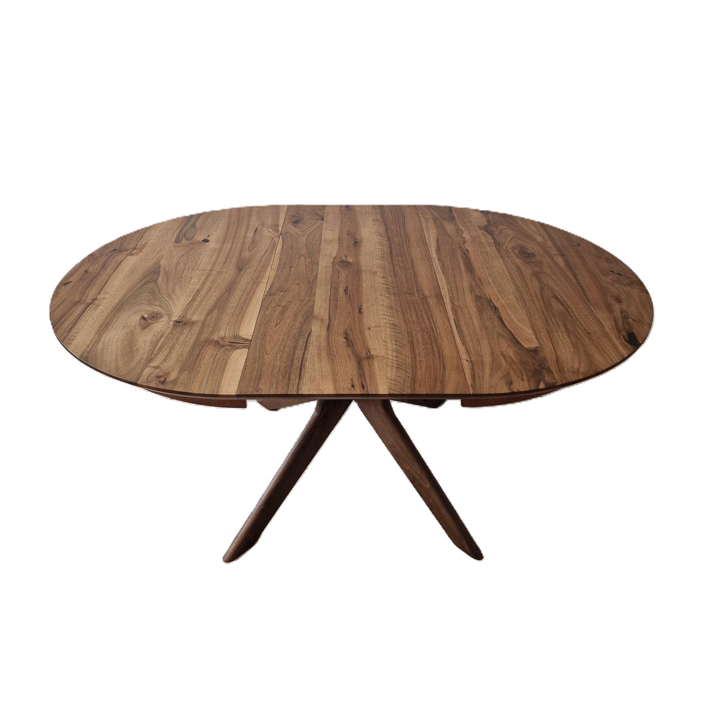 ADELE | Extendable Round Dining Table – Solid Walnut