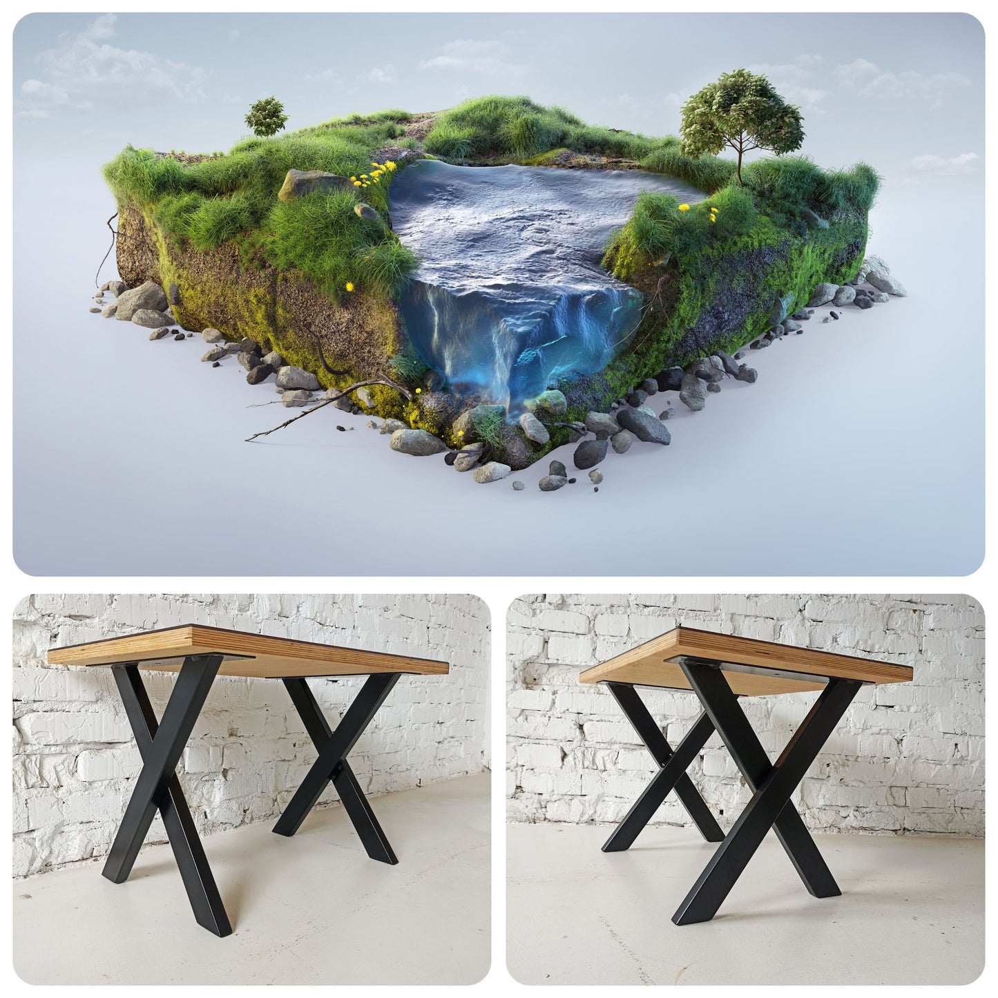 RENDERIA | Cascade Isle – Rektangulärt soffbord