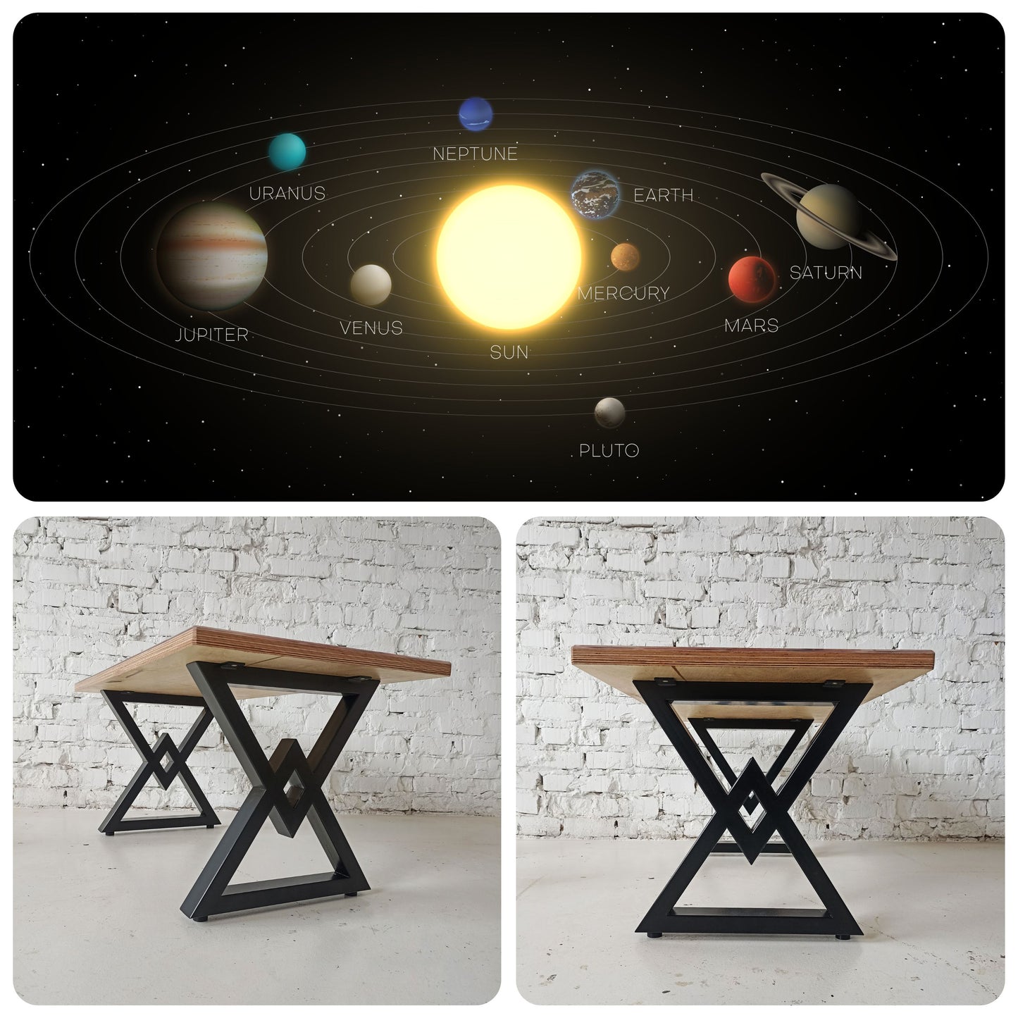 CELESTIS | Orbit-Diagramm – Rechteckiger Couchtisch