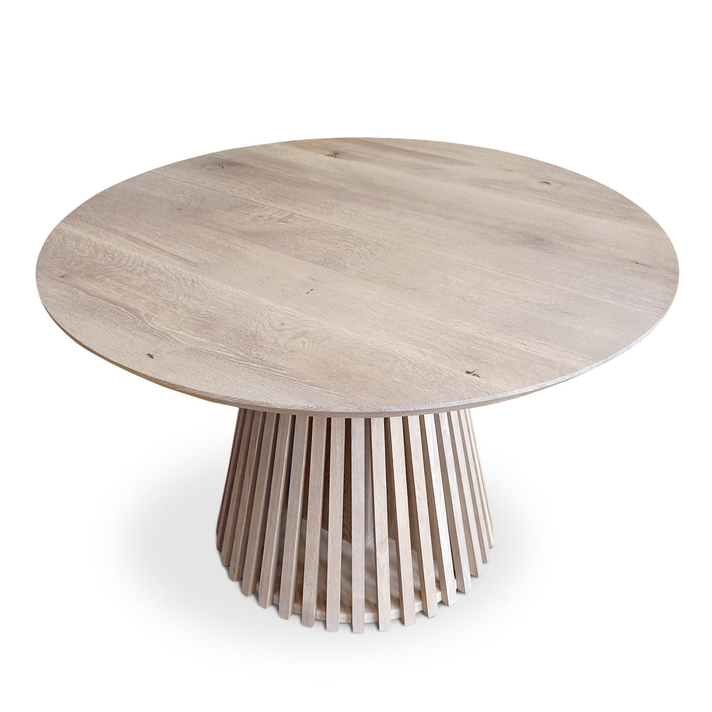 LIA | Extendable Round Dining Table – White Oak
