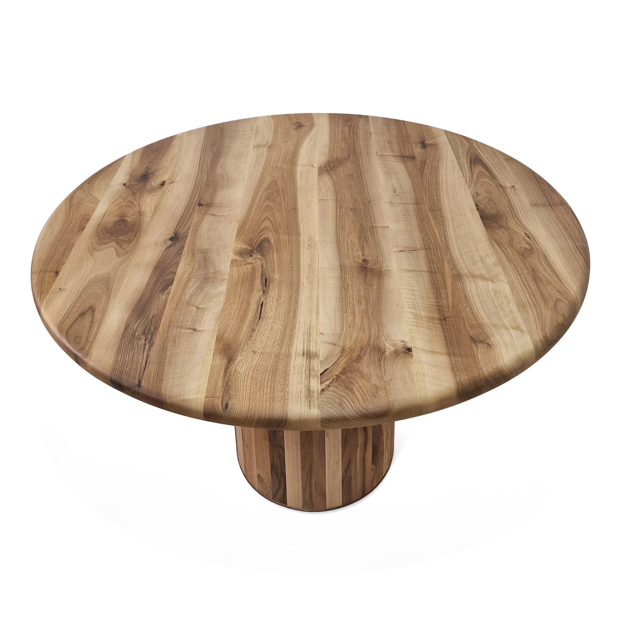 FREYA | Table à manger ronde extensible – Noyer naturel – Woodlandea