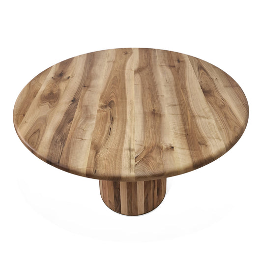 FREYA | Extendable Round Dining Table – Natural Walnut