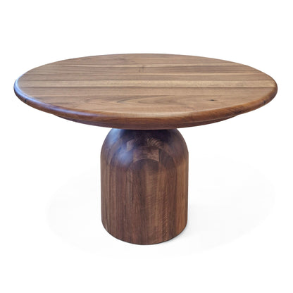FREYA | Extendable Round Dining Table – Teak Walnut