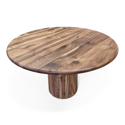 FREYA | Extendable Round Dining Table – Teak Walnut
