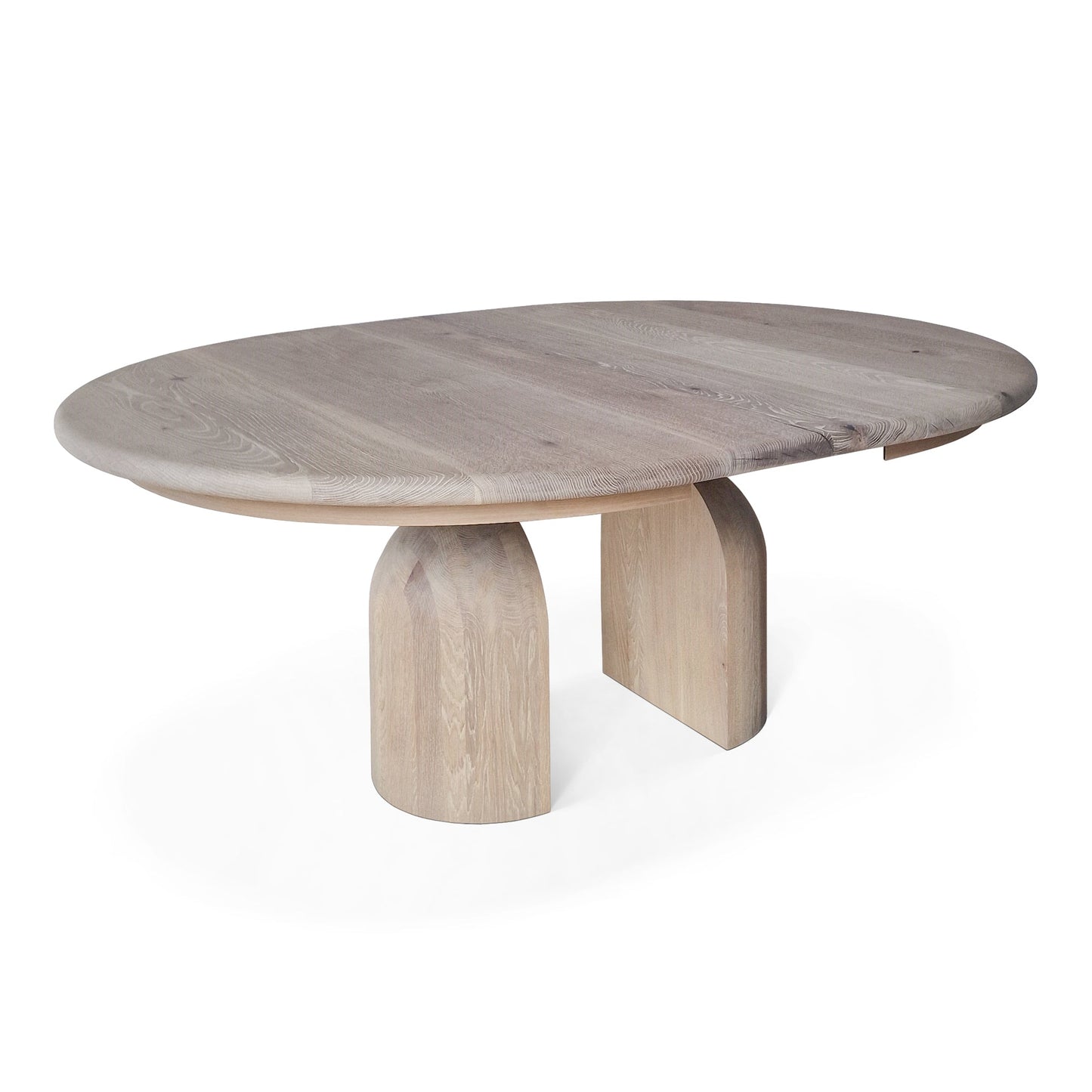 FREYA | Extendable Round Dining Table – White Oak