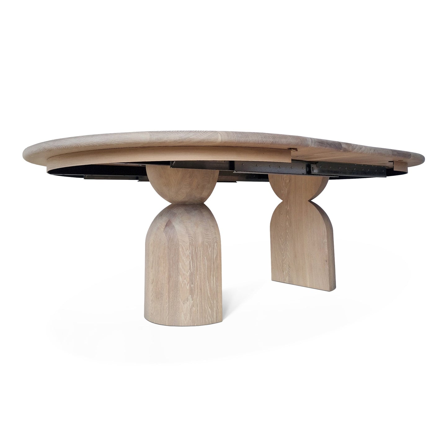 FREYA | Extendable Round Dining Table – White Oak