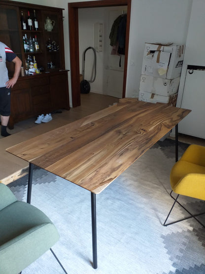 GENEVA | Mesa de comedor extensible – Nogal macizo