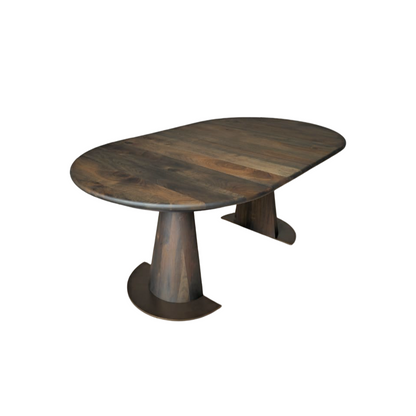 LIANA | Extendable Round Dining Table in Walnut