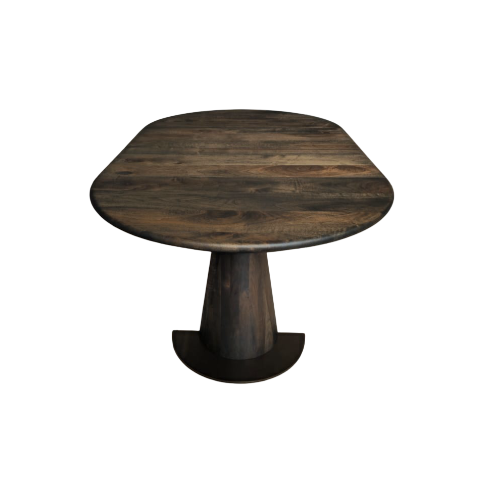 LIANA | Extendable Round Dining Table in Walnut