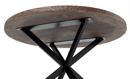 ISKRA | Round Herringbone Dining Table – Solid Oak