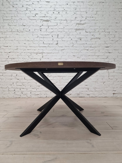 ISKRA | Round Herringbone Dining Table – Solid Oak