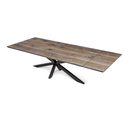 LUNA | Extendable Dining Table – Charcoal Oak