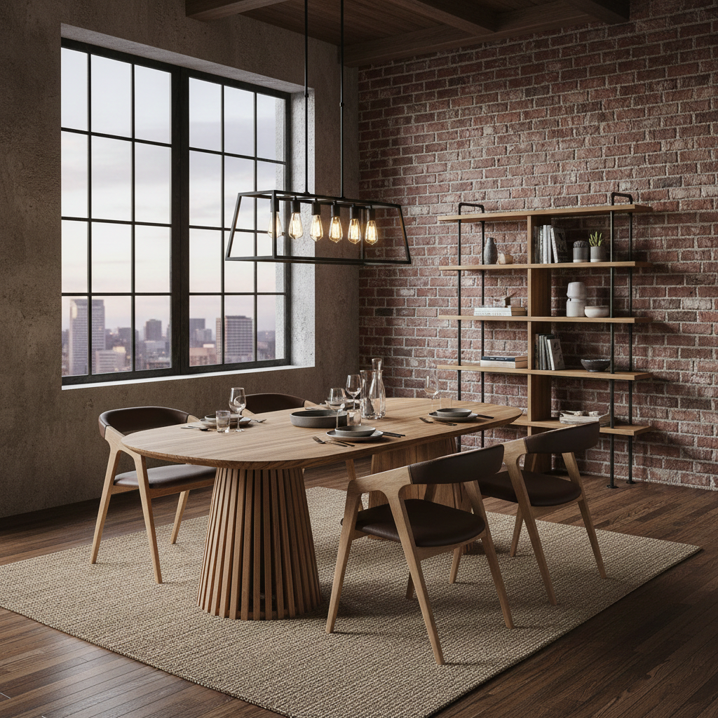 LIA | Extendable Round Dining Table – Natural Walnut