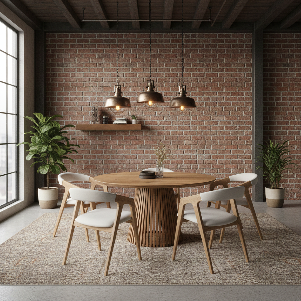 LIA | Tavolo da pranzo rotondo allungabile – Noce naturale