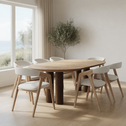 LAYLA | Extendable Round Dining Table – Natural Oak