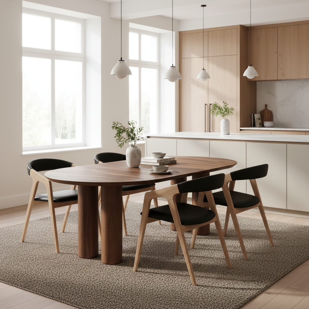 LAYLA | Extendable Round Dining Table – Natural Oak