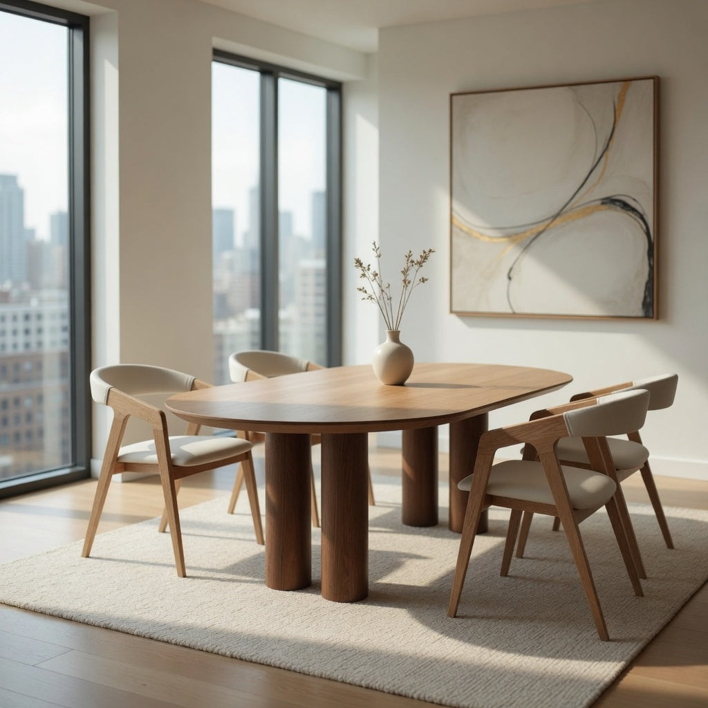LAYLA | Extendable Round Dining Table – Natural Oak