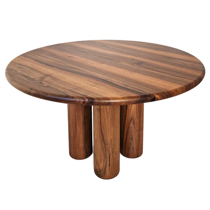 LAYLA | Extendable Round Dining Table – Teak Walnut