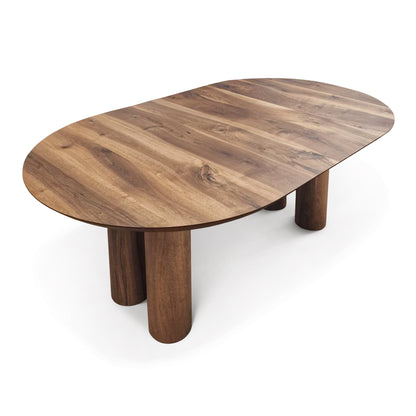 LAYLA | Extendable Round Dining Table – Teak Walnut