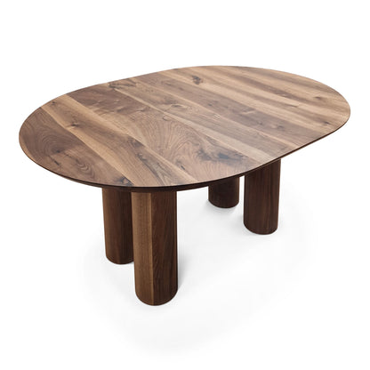 LAYLA | Extendable Round Dining Table – Teak Walnut