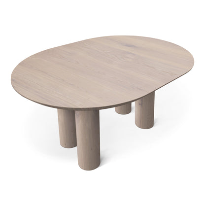 LAYLA | Extendable Round Dining Table – White Oak