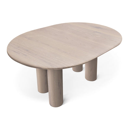 LAYLA | Extendable Round Dining Table – White Oak