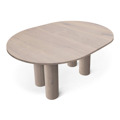 LAYLA | Extendable Round Dining Table – White Oak