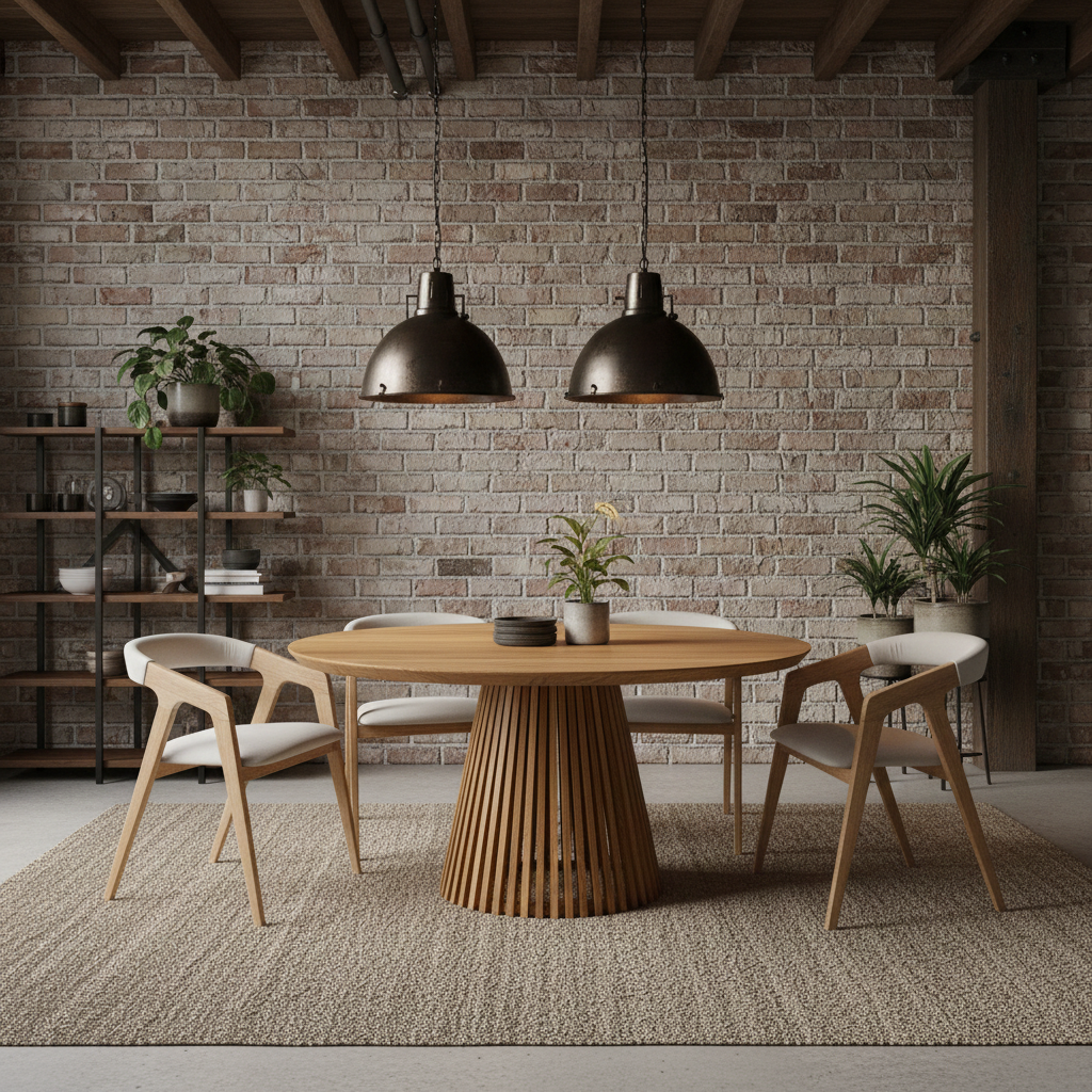 LIA | Extendable Round Dining Table – Natural Oak