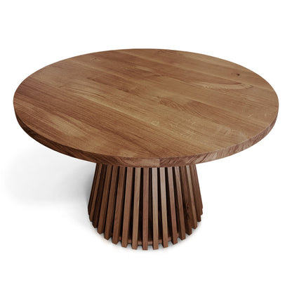 LIA | Mesa de comedor redonda extensible – Roble chocolate