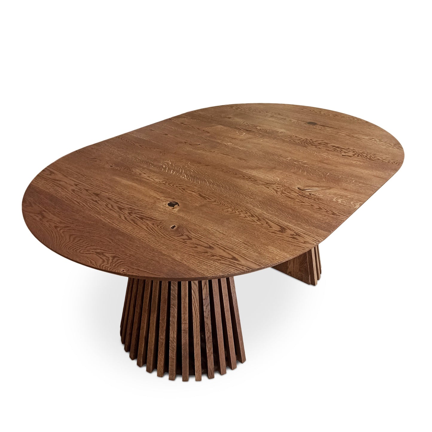LIA | Mesa de comedor redonda extensible – Roble chocolate
