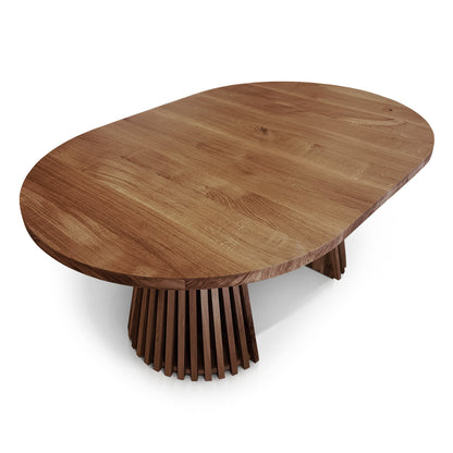 LIA | Mesa de comedor redonda extensible – Roble chocolate